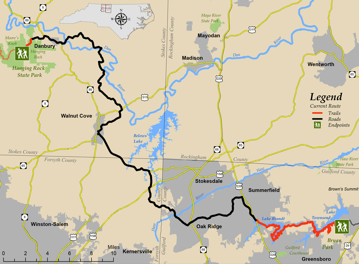 Segment 8 Mountains to Sea Trail - Seg8 2016Oct20 Page