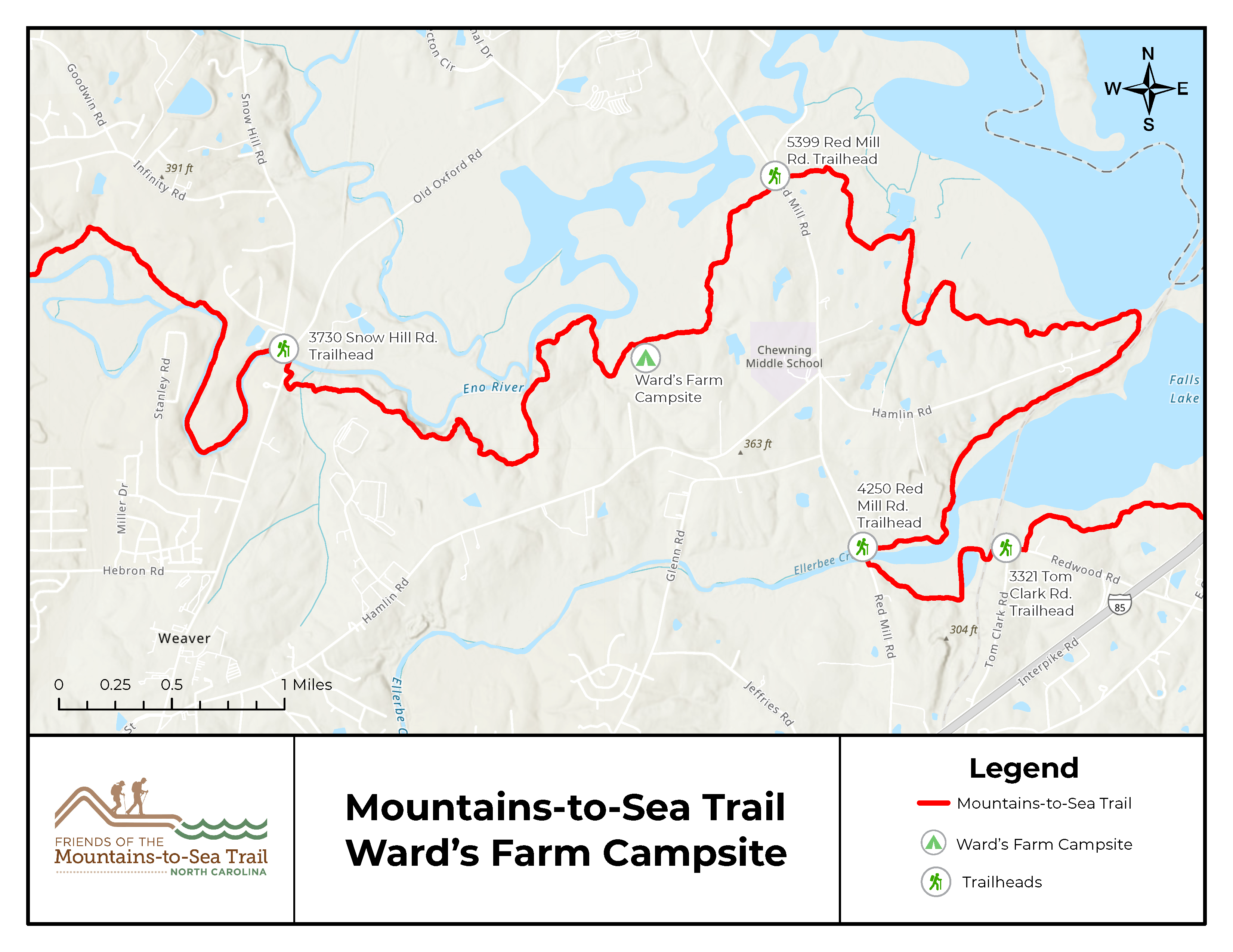 Ward's Farm Campsite Map