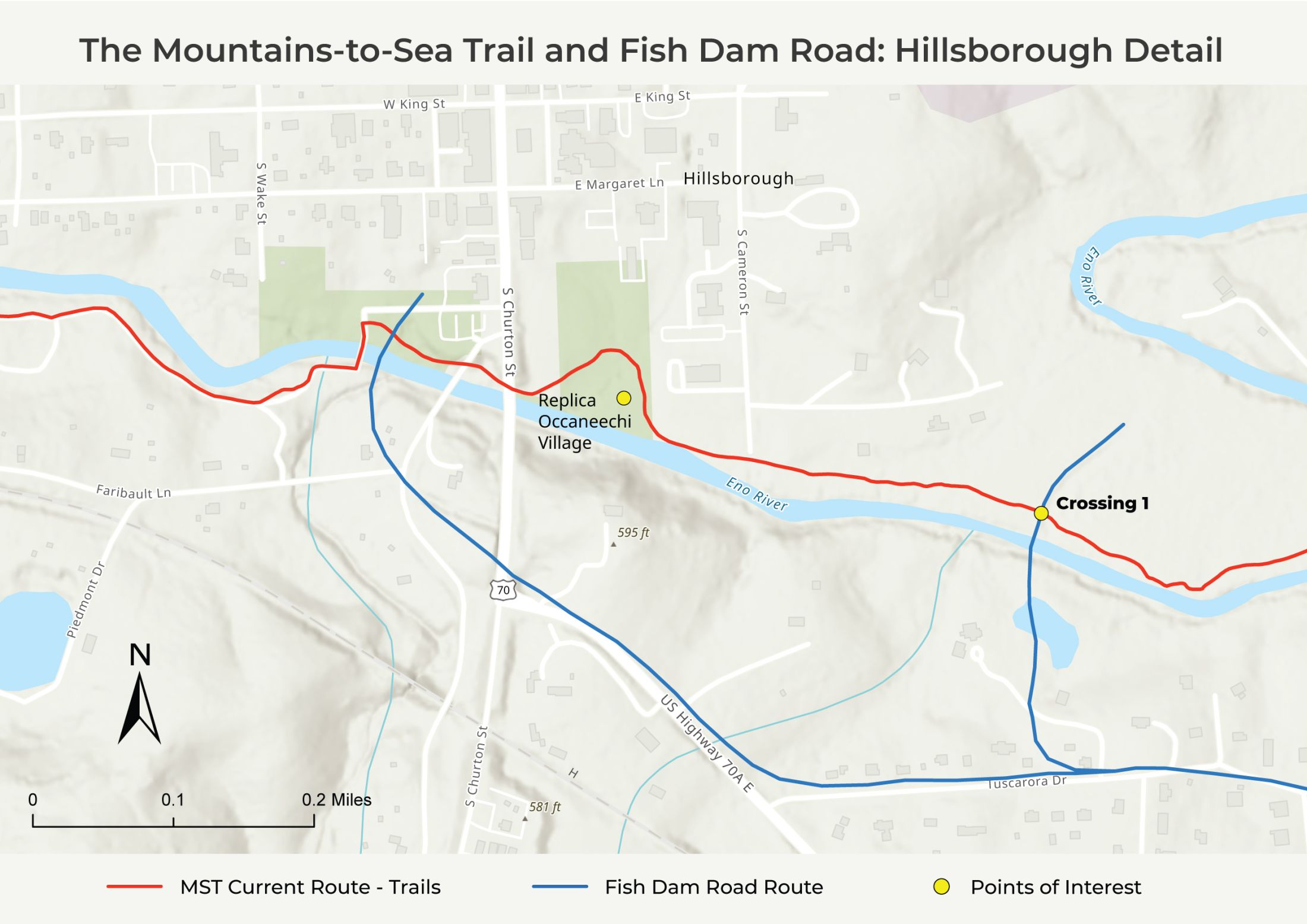 Fish Dam Road Crossing 1 - Hillsborough Detail Map